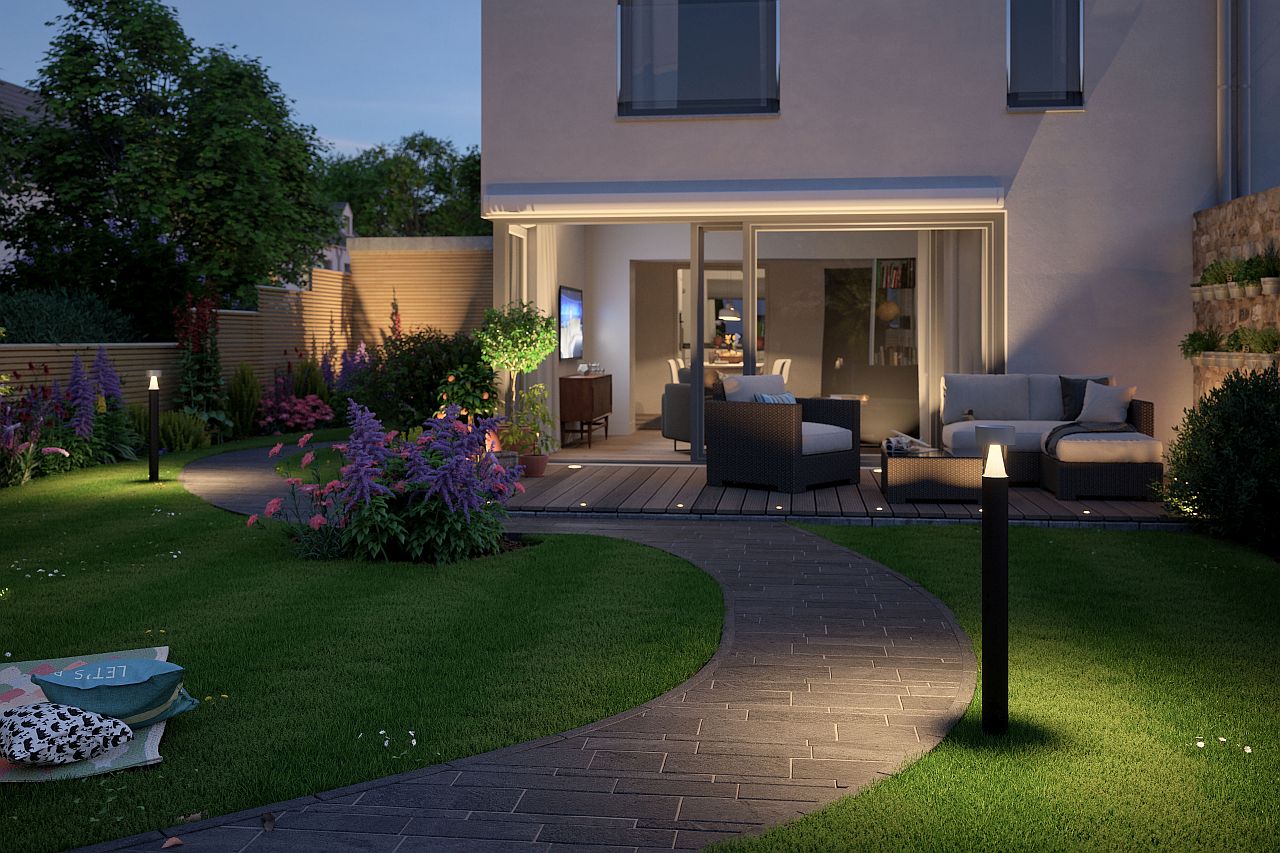 Den Garten mit Licht in Szene setzen